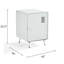 Armoire de rangement en métal blanc mat avec porte et tablette réglable-837070274