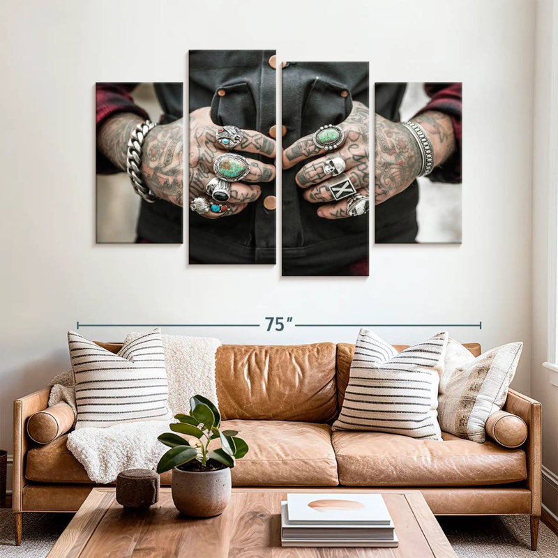 Tattoos, 42" H x 68" W