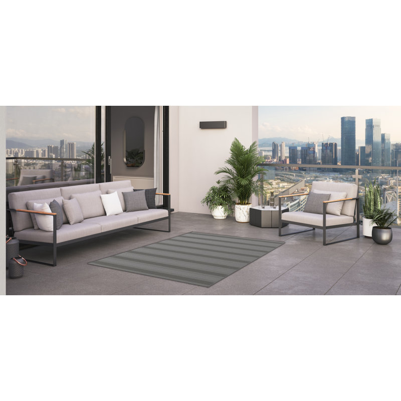 Capra Striped Area Rug, Rectangle 120 x 170cm