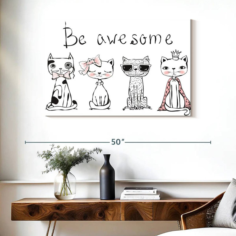 Ashelle Be Awesome Cats, H 26 po x l 39 po