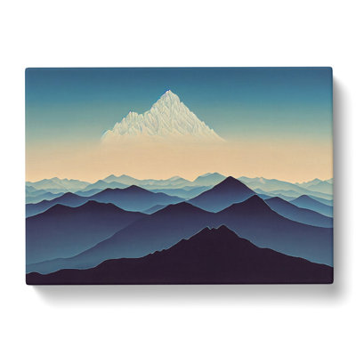 Luminous Winter Mountains - Wrapped Canvas