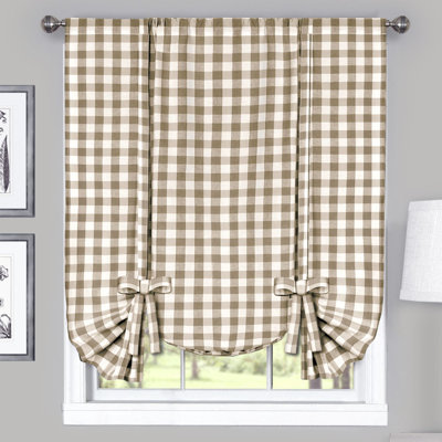Tejeda Plaid Tie-Up Window Valance