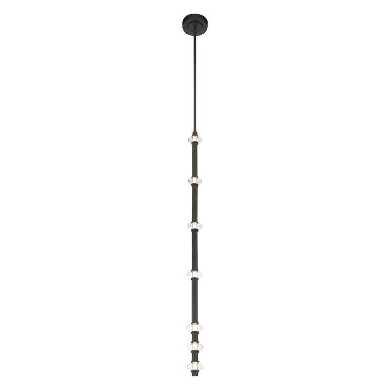 Mini-luminaire suspendu DEL 2,5 po Pearl, Noir