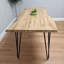 Wooden Dining Table With Bench and 4 Velvet Chairs - Stylish Dining Room Furniture-1387252953