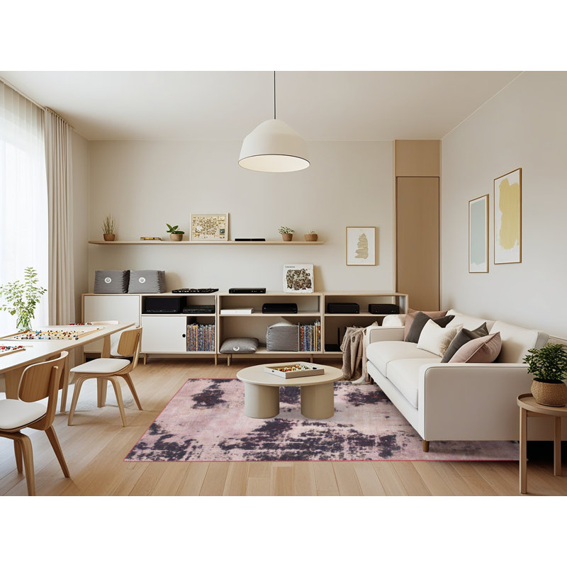 Abstract Indoor Rug, Rectangle 7' x 9'