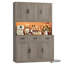 Garde-manger de 71,6 po de hauteur avec lumières DEL, grand rangement pour huche de cuisine avec tablette à micro-ondes et station de charge-1354216399
