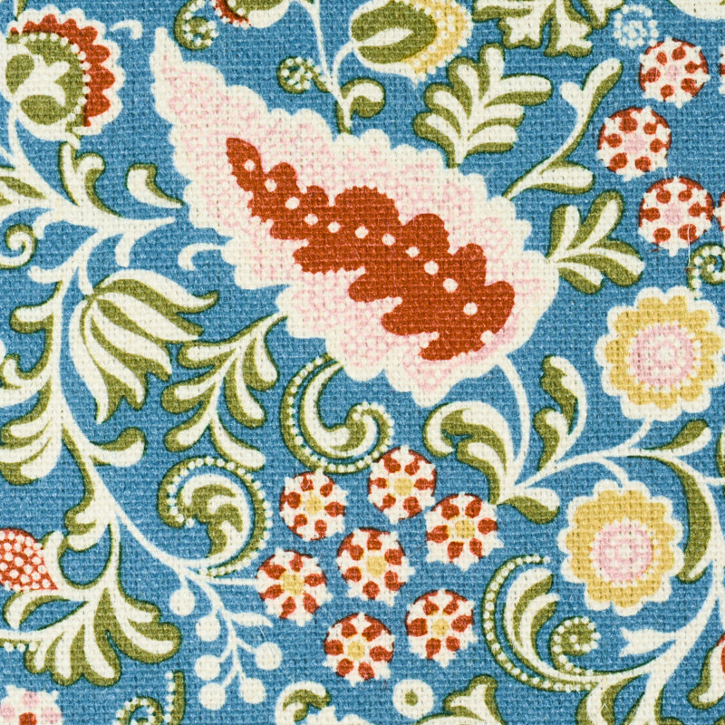 Tissu Peggy Paisley, Azure
