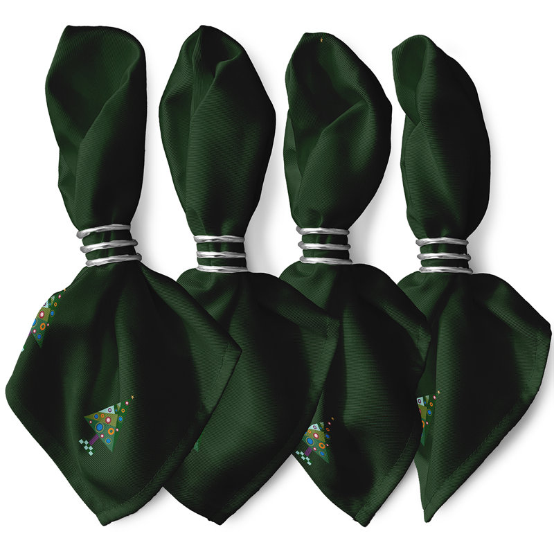 Moorebank Crazy Christmas   Napkins, Dark Green