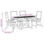 4 - Person Wood Patio Dining Set with Oval Table , Cushions Included-101510700