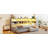 Twin XL to King Size Daybed with Two Storage Drawers, Storage Cabinets LED Light and USB Ports-129865449