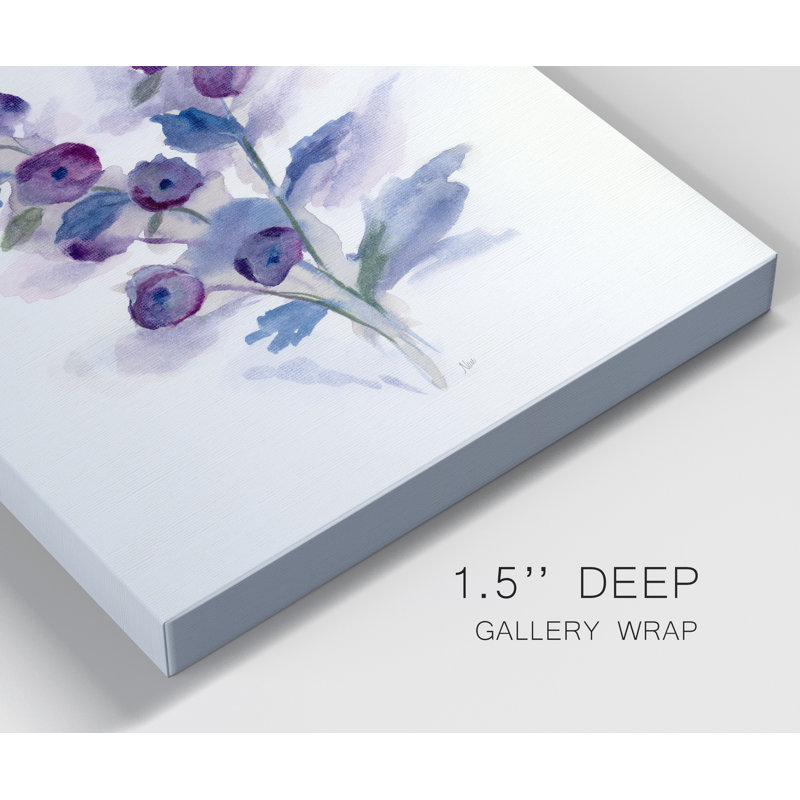«Pretty in Purple I» par Nan - reproduction d'art sur toile tendue, H 48 po x l 36 po x P 1 po
