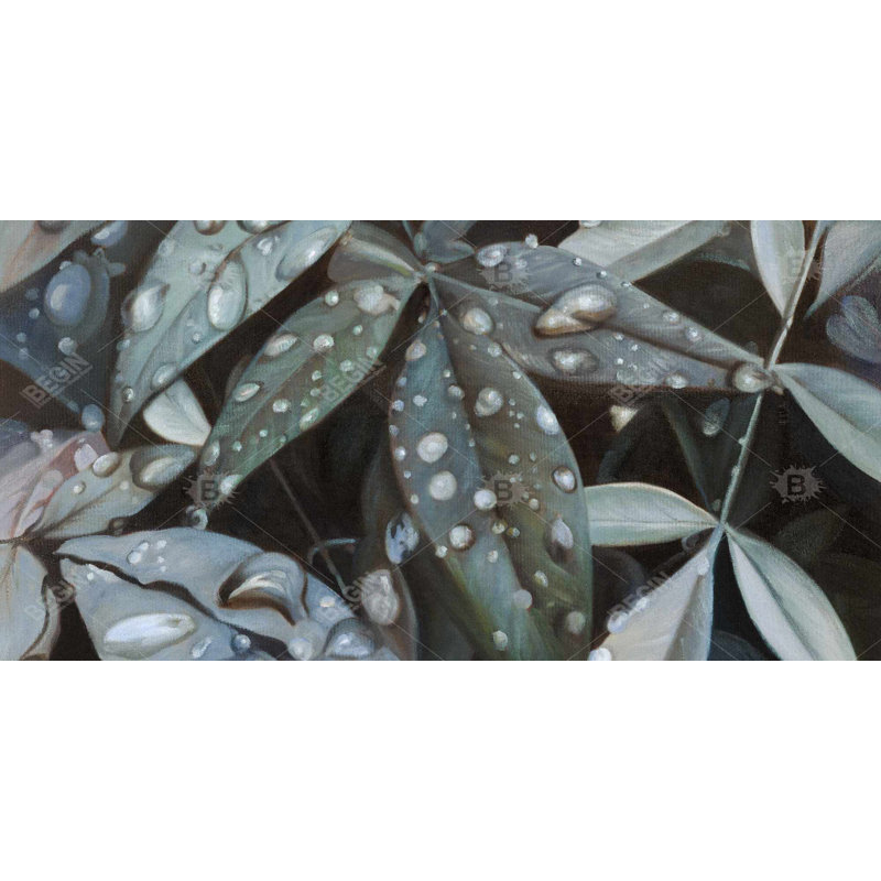 Leaves after rain - 15.75"x31.50" Desk mat