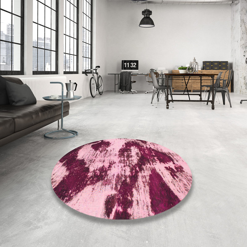 Abstract Indoor Rug, Round 7'