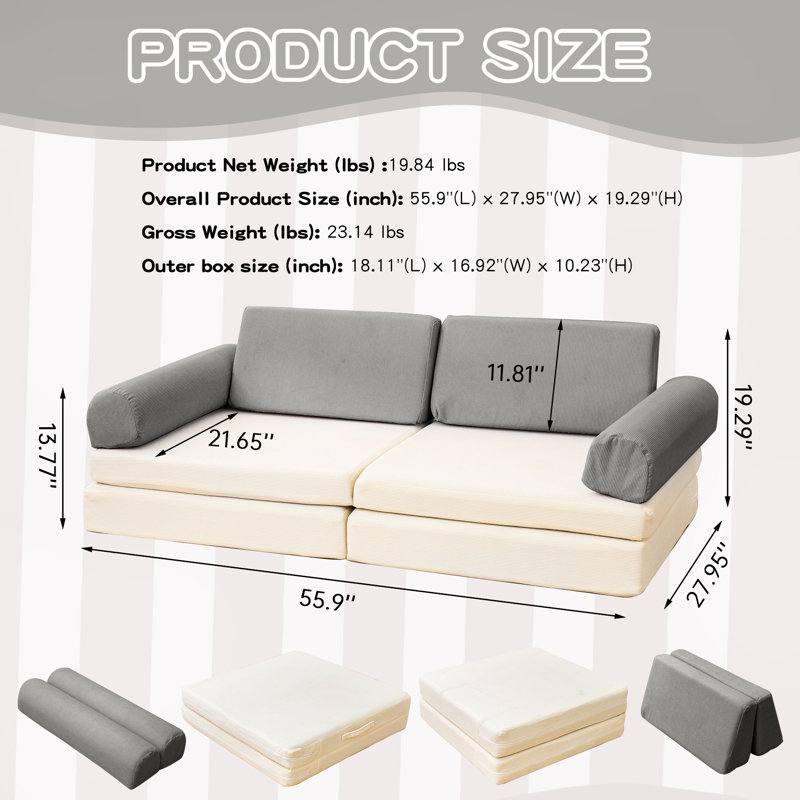 Sectional Sofa Furniture Sets, Corduroy Fabric Sectional Couches, Upholstered Sectional Sofa, 2 Seat Sofa Couch For Living Room, Apartment
