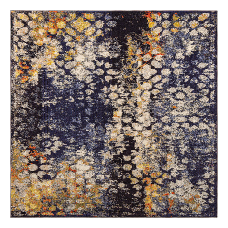 Dimonetta Washable Abstract Indoor Rug