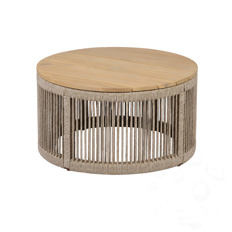 Table basse d'extérieur ronde, 12.99" H x 23.62" W x 23.62" D