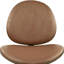 Chaise d'appoint en similicuir brun et noir-68962156