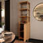 Armoire à 3 niveaux en étagère naturelle - mince et compacte pour le rangement dans la maison Salle de bain, cuisine, salon