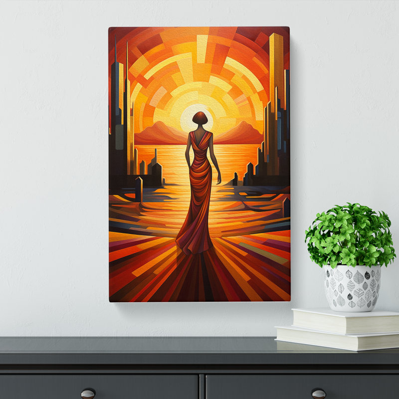 Sunset Contemporary - Wrapped Canvas, 76cm H x 50cm W x 3cm D