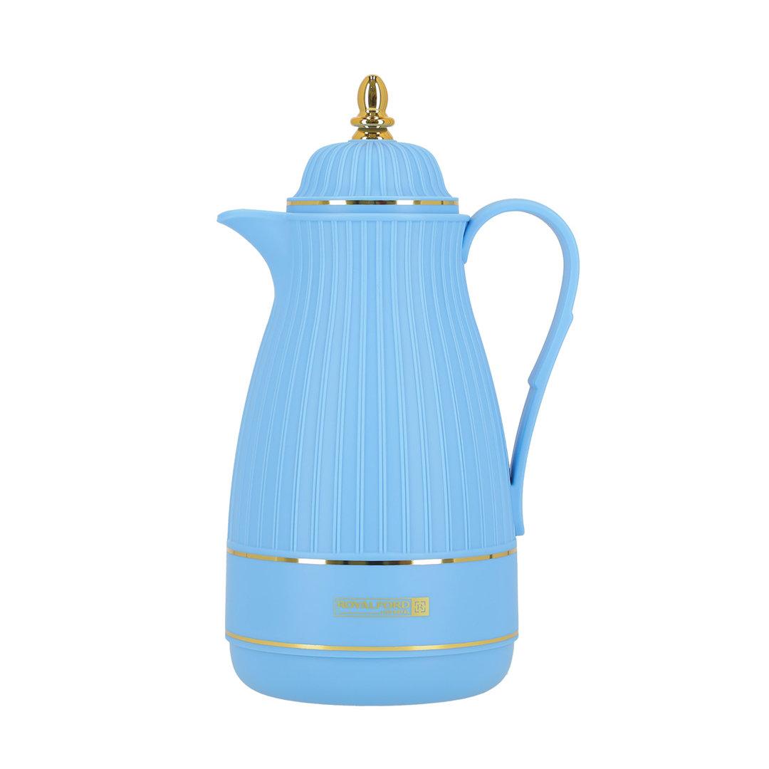 ROYALFORD Glass Vacuum Flask | Vacuum Insulated Tea Carafe 1000ML | Heat & Cold Retention, Thermal Insulated Airpot | Insulated jug Preserves Flavor &