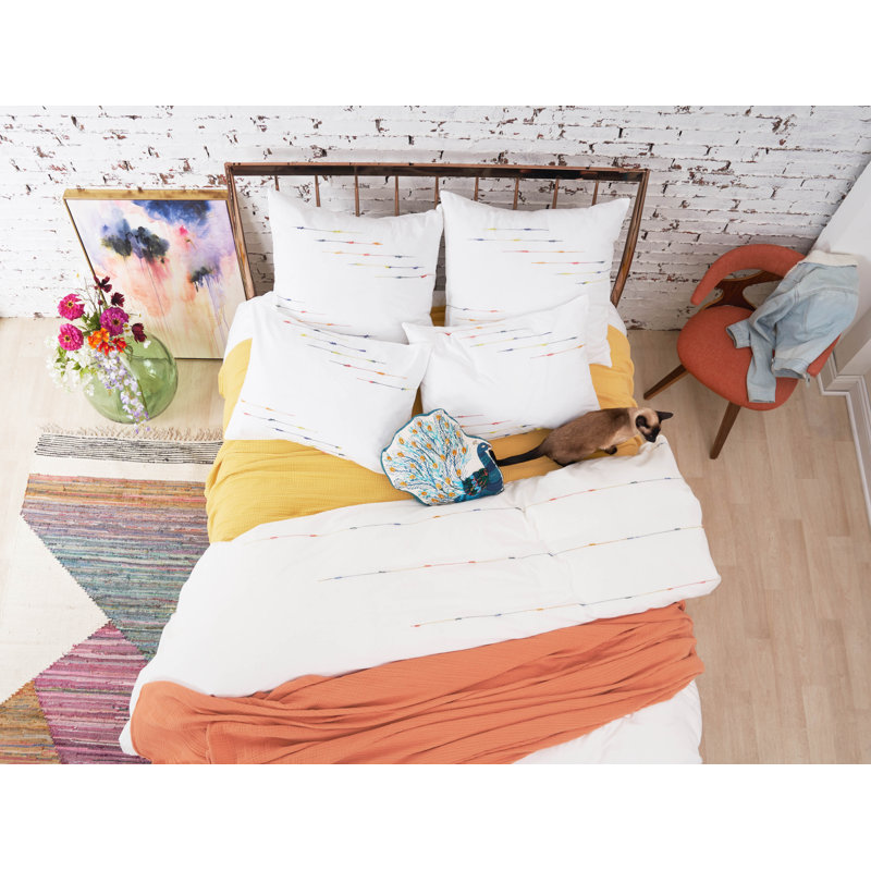 Ryker Moonbeam Gauze Coverlet, Queen Coverlet, Dandelion
