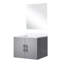 Meuble-lavabo gris foncé l 24 po x P 22 po avec comptoir en quartz blanc et miroir de 18 po à fermeture douce et spacieuse, teinture alcaline-130628990