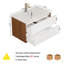 Meuble-lavabo mural 32 po avec lavabo, armoire avec tiroirs doubles, système de fermeture en douceur, lavabo en céramique, bois massif, facile à installer, conception unique sans poignée