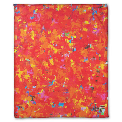 Coral Fleece Blanket, Rioja by Jeff Boutin