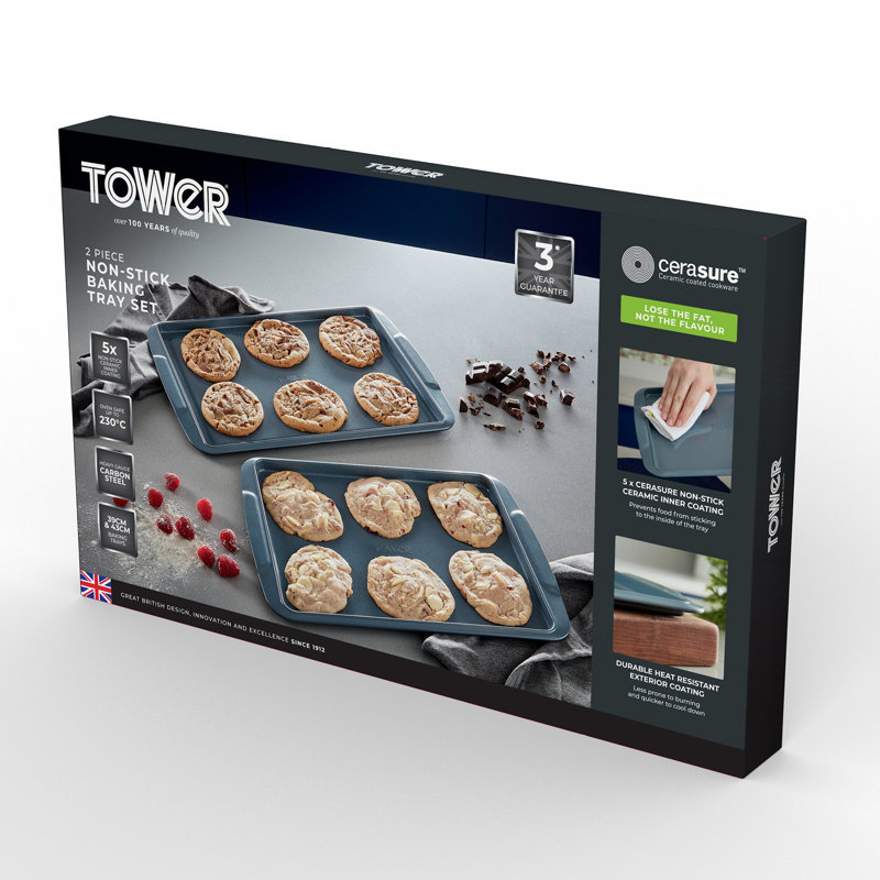 Tower Non-Stick Steel 2 Piece Baking Tray Set