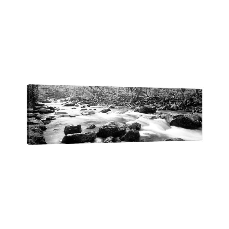 Little Pigeon River Great Smoky Mountains National Park Tennessee, USA by Panoramic Images - Wrapped Canvas Panoramic Print