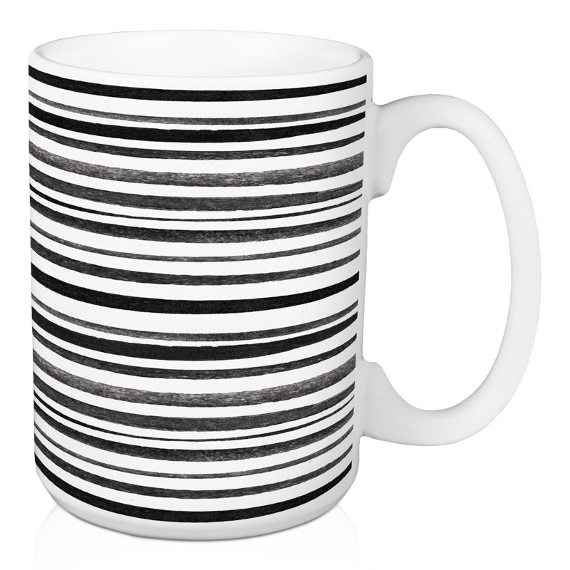 Tasse à rayures noires