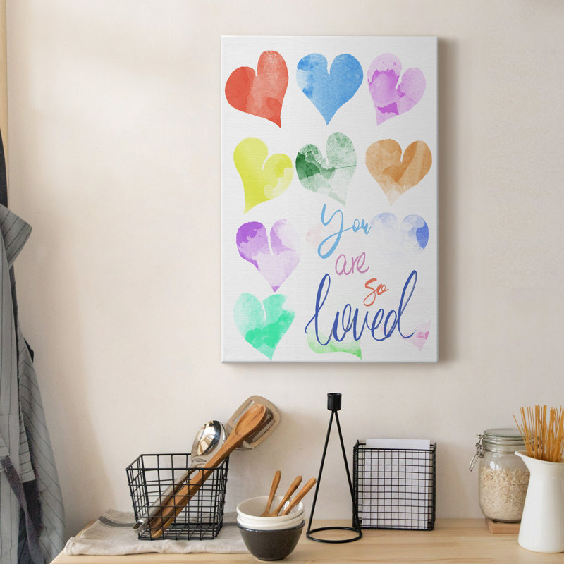 «You are so love» - peinture sur toile tendue, H 36 po x l 24 po x P 1 po