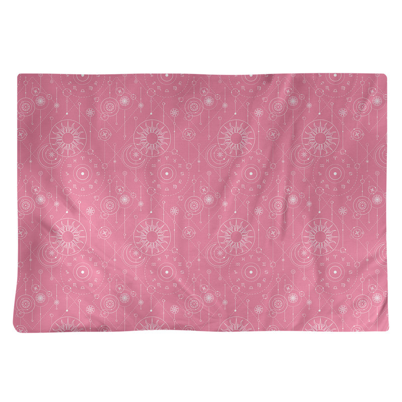 Napperon en coton 18 po astrologie, Rose