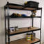 Anthonee 122cm W Metal Height -Adjustable Shelving Unit with Wheels