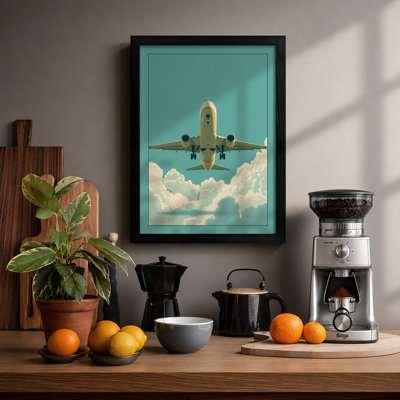 Ascending Through Clouds Vintage - Framed Print