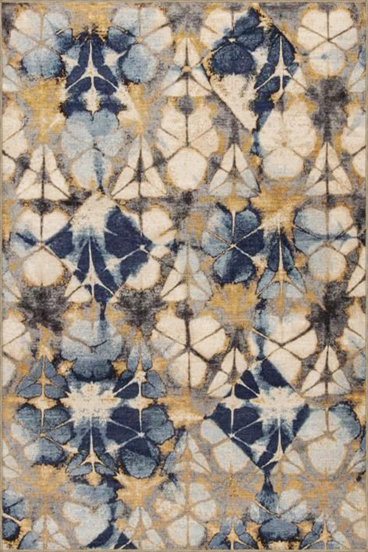 Hokku Designs Modern Vintage Floral Patterned Woven Base Washable Rug ...