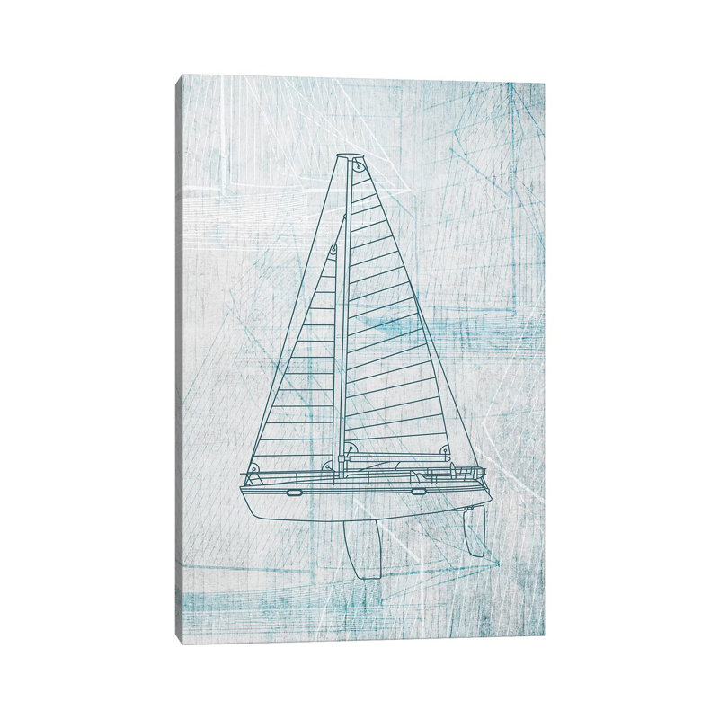 Daniela's Sailboat II 1 Piece Wrapped Canvas Wall Art, 30.48 cm H x 45.72 cm W
