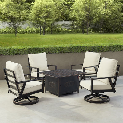 Timothe 4 - Person Patio Conversation Set with Cushions
