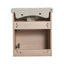 Meuble-lavabo de petite taille avec lavabo en céramique