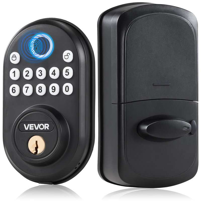 Fingerprint Door Lock, One-Time and Anti-Peeking Password, Silent Mode, Constant Unlock Mode, Aluminum Alloy Panel, Electronic Keypad Deadbolt for Entry Doors, Featuring Fingerprint/Keypad Code/Key