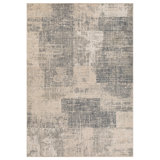 Nemahan Transitional Abstract Durable Performance Beige/Gray-Blue Area Rug