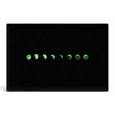 Green Moon Phases - Art mural sur toile paysage