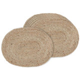 Garibaldi Jute No Pattern Oval Placemat