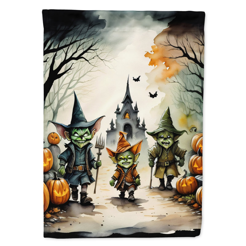Drapeau de maison d'Halloween gobelins effrayant