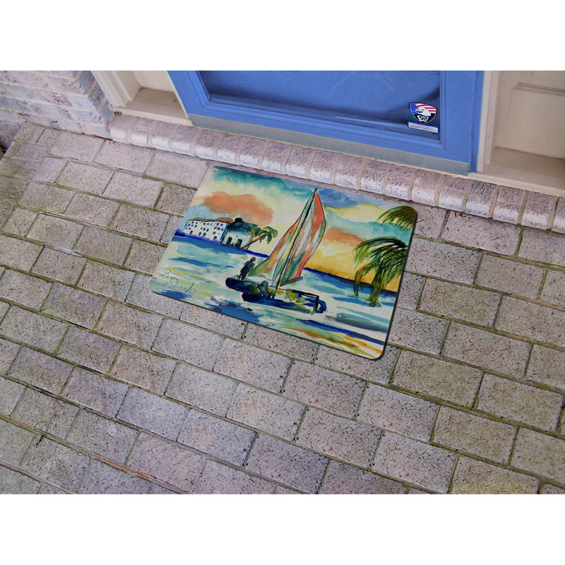 Tapis d'intérieur / extérieur antidérapant Daves Catamarand, l 18 po x L 26 po