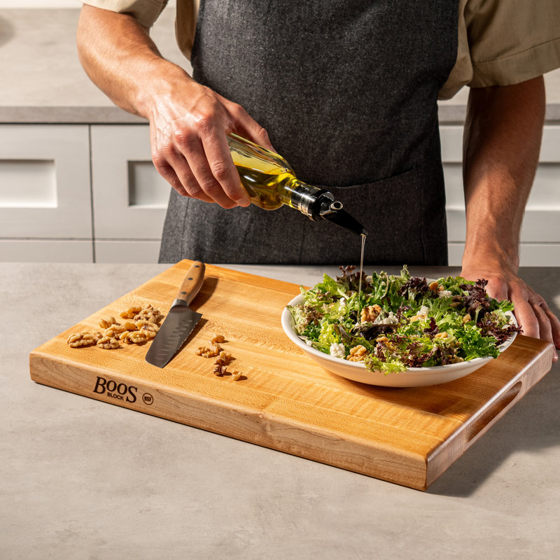 John Boos Maple Wood Edge Grain Reversible Cutting Board, 18" x 12", Walnut