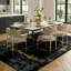 Tapis lavable moderne abstrait, tapis antidérapant doux pour le salon, la chambre à coucher, le vestibule, la chambre de bébé, imprimé or noir