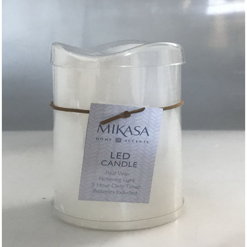 Wavy Top LED Unscented Wavy Top Wax LED Candle