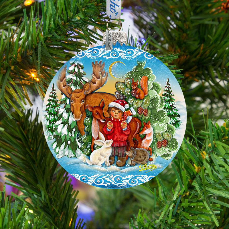 Holiday Splendor 3'' Handmade Glass Ball Ornament