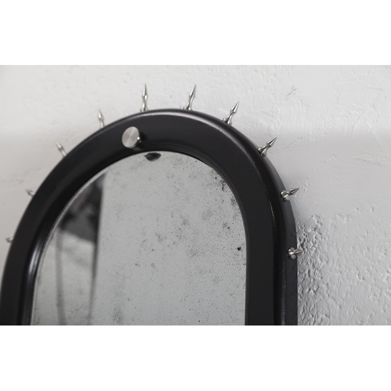 Sitiera Solid Wood Wall Mirror, Silver